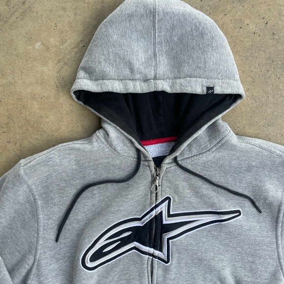 Vintage Rare Alpinestars Black and White Logo Tag with boxy fit - Picture 2 of 7